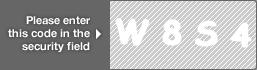 captcha code for visual authentication  letter W number 8 letter S number 4