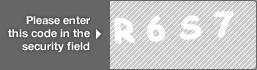 captcha code for visual authentication  letter R number 6 letter S number 7