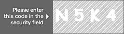 captcha code for visual authentication  letter N number 5 letter K number 4