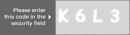 captcha code for visual authentication  letter K number 6 letter L number 3