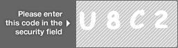 captcha code for visual authentication  letter U number 8 letter C number 2